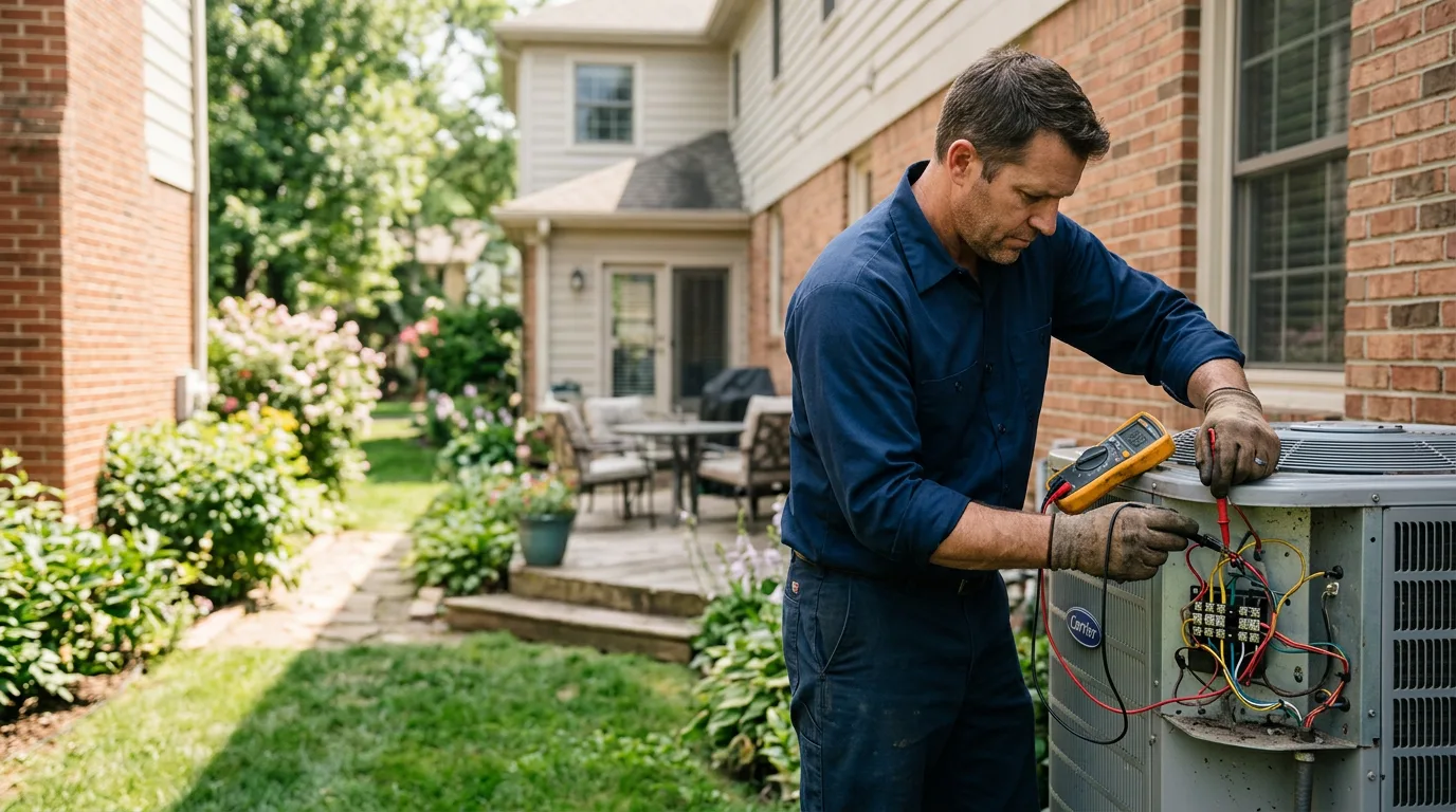 HVAC technician working near Pettisville, OH